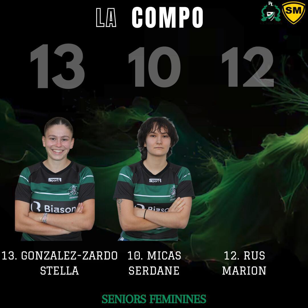 La compo des séniors féminines : 1/8eme de finale ! La compo des séniors féminines : 1/8eme de finale !