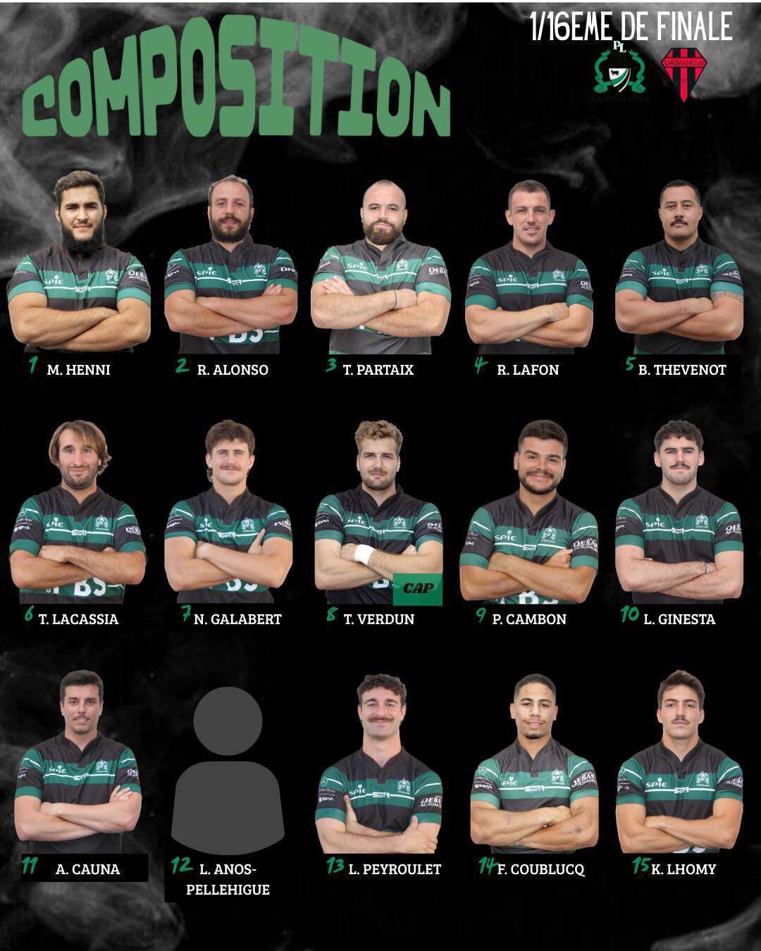1/16e de finale federale 2 - LA COMPO💪🏼