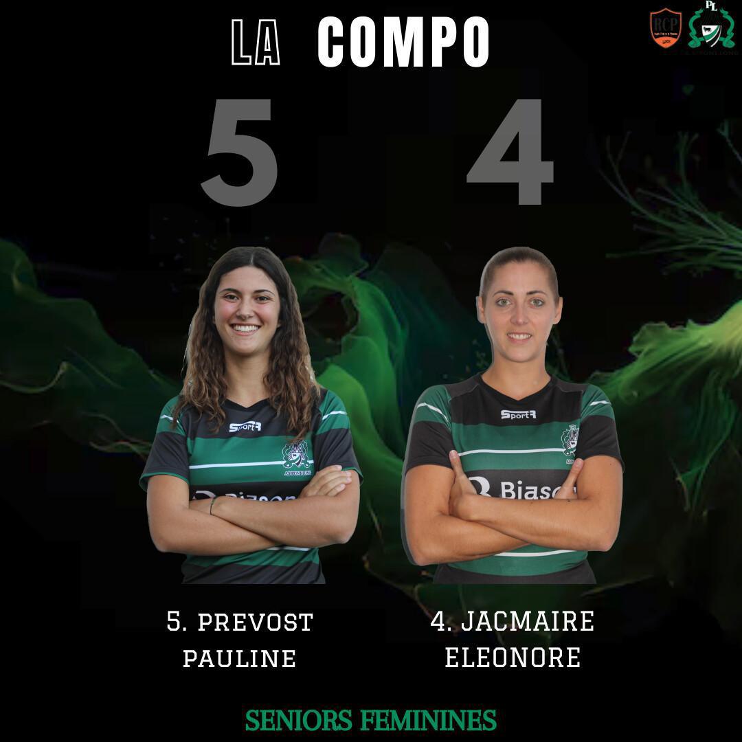 1/2 finale séniors féminines - LA COMPO !