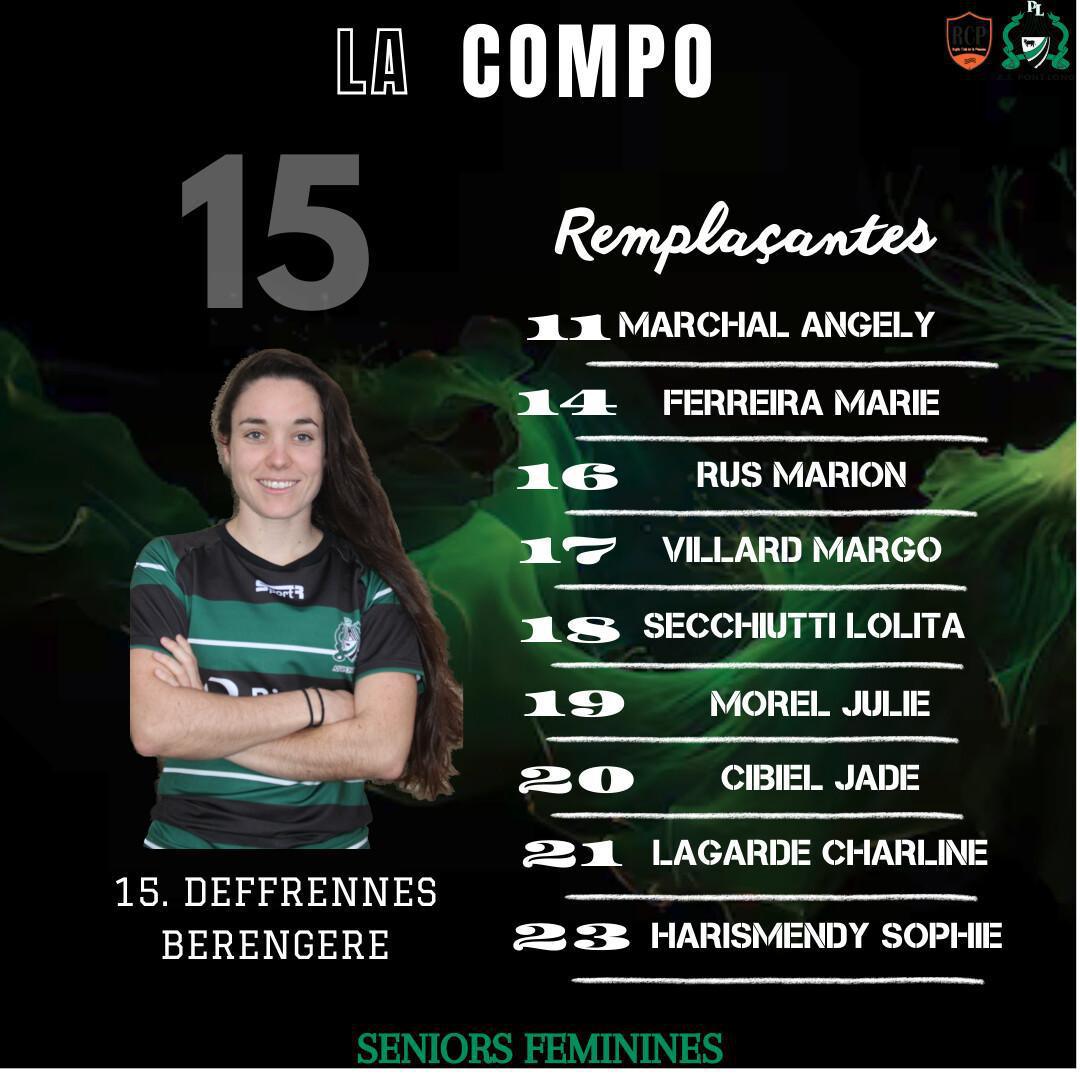 1/2 finale séniors féminines - LA COMPO !