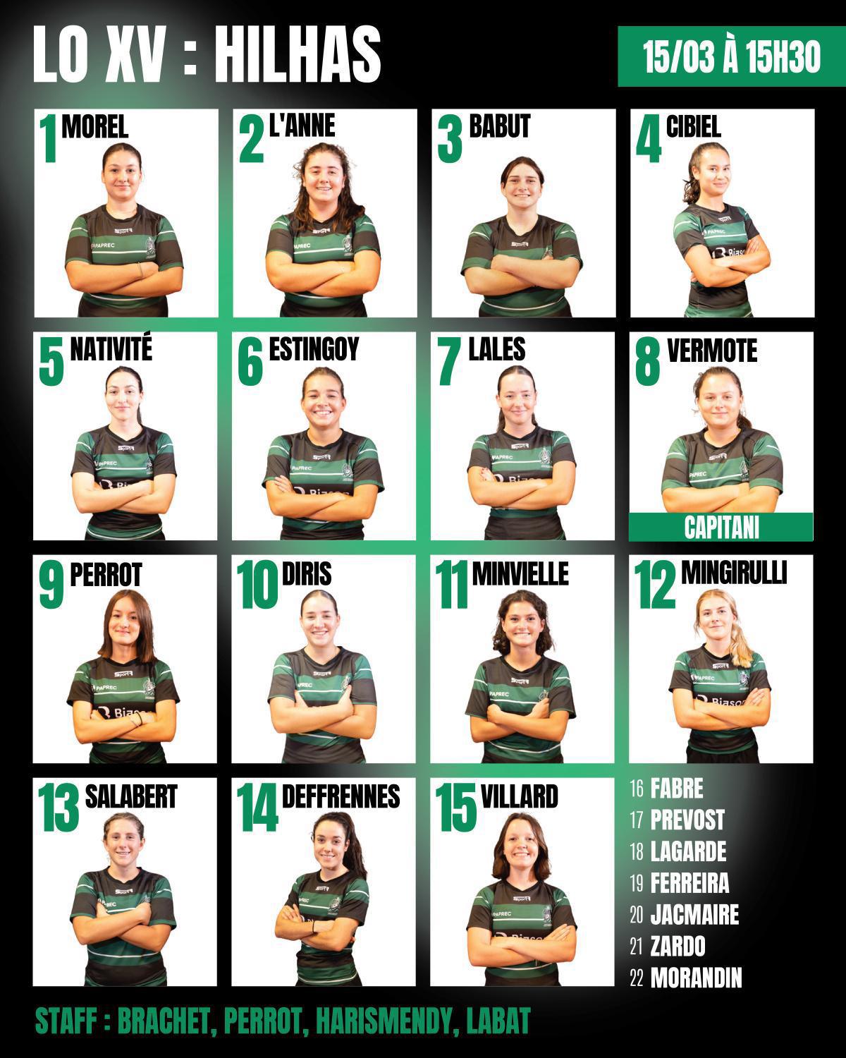 Les compos du week end