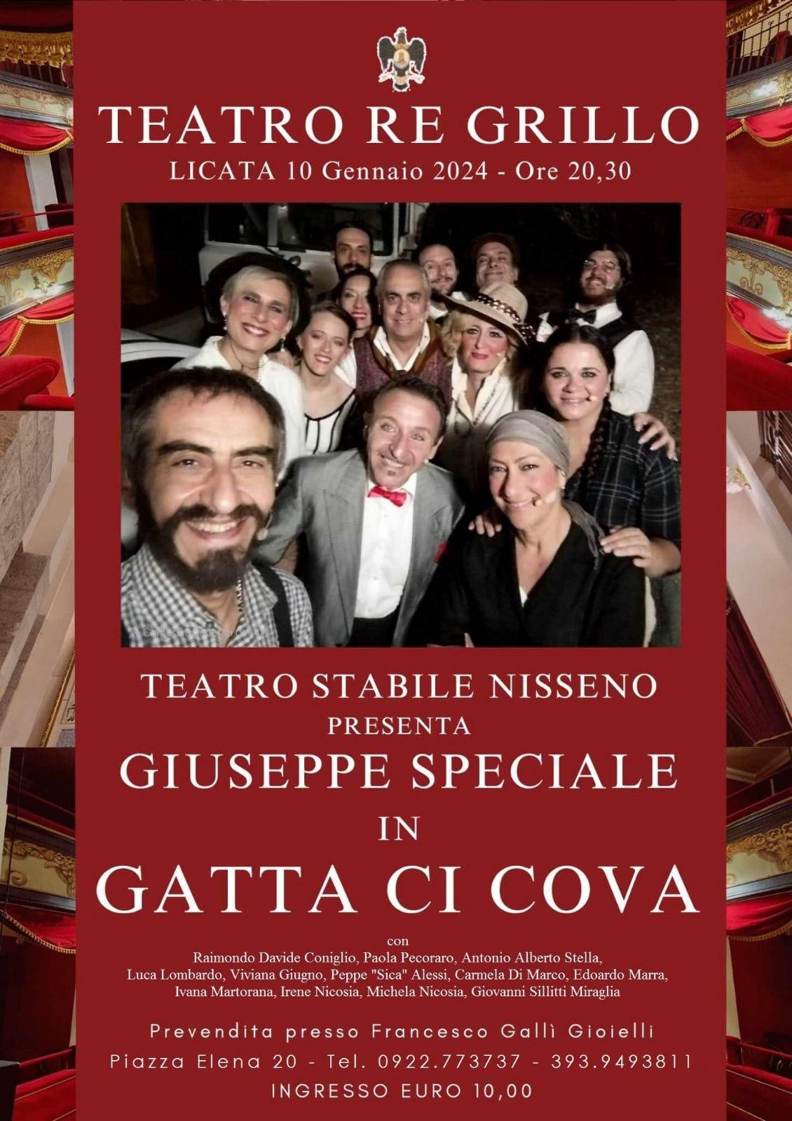 "Gatta ci cova" Teatro Stabile Nisseno - Giuseppe Speciale (inizio ore 20:30)