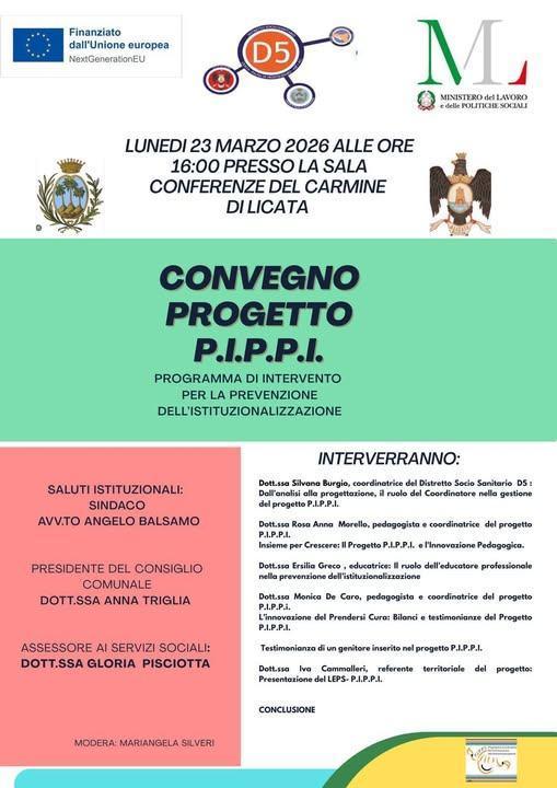 Convegno di presentazione del Progetto P.I.P.P.I. (inizio ore 16.00)