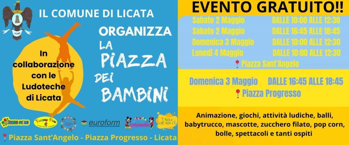 La Piazza dei bambini (dalle 10.00 alle 12.30)