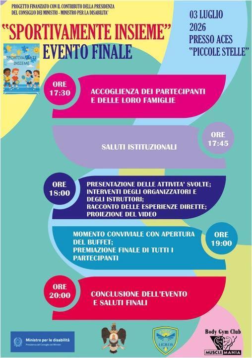 "Sportivamente Insieme" evento finale (dalle ore 17:30)