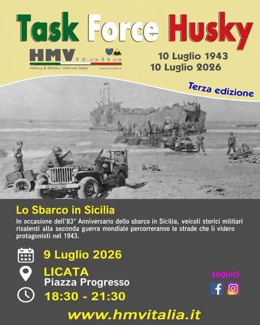 Task Force Husky arriva a Licata (dalle ore 18:30 alle ore 21:30)