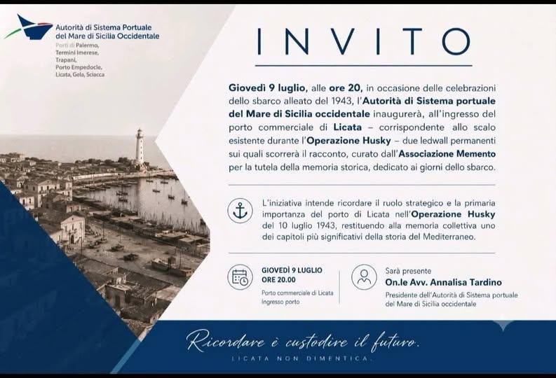 Inaugurazione ledwall permanenti dedicati all'Operazione Husky (inizio ore 20:00)