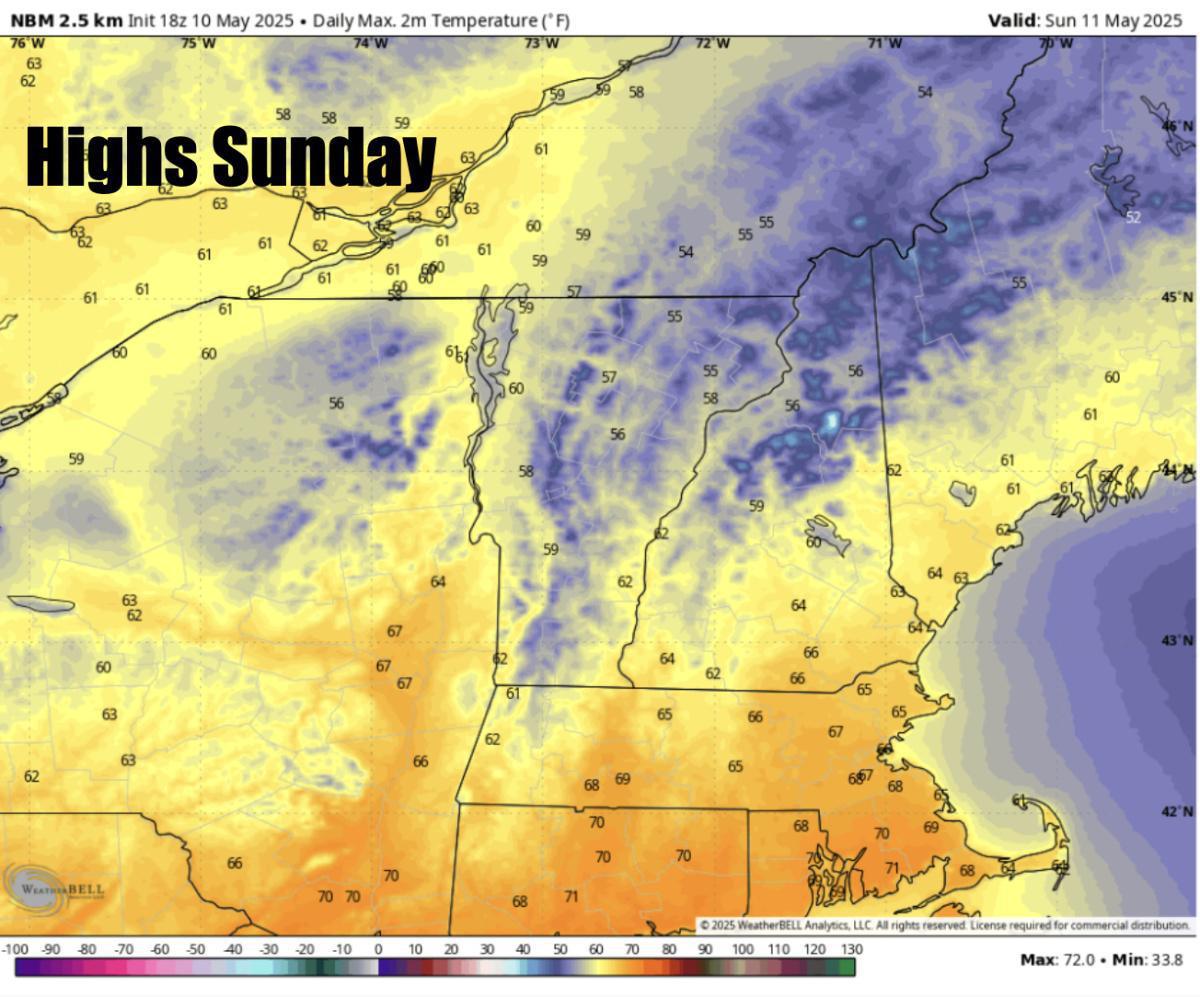 A gorgeous Mother's Day ahead and a sunny start to the upcoming week!
