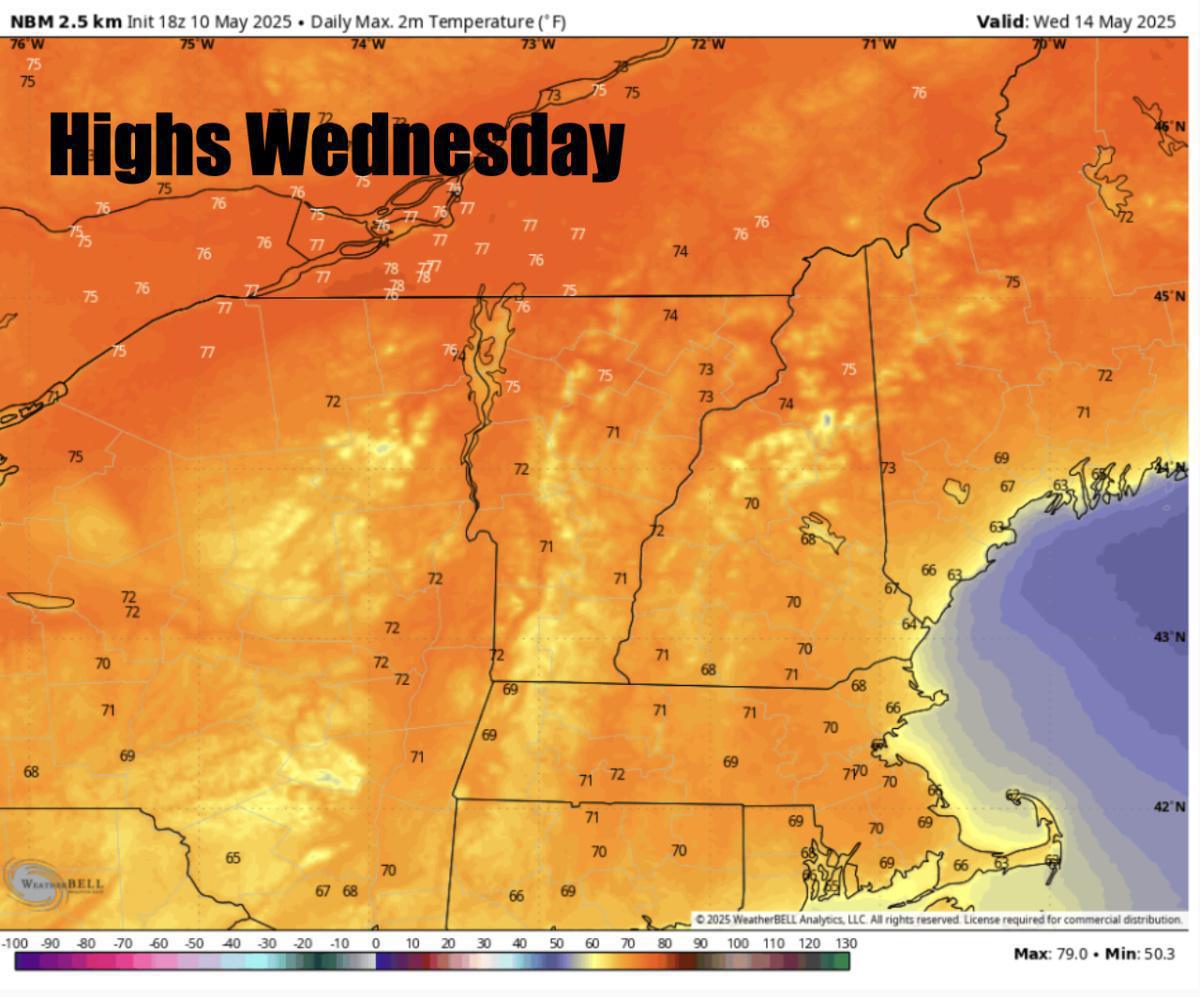 A gorgeous Mother's Day ahead and a sunny start to the upcoming week!