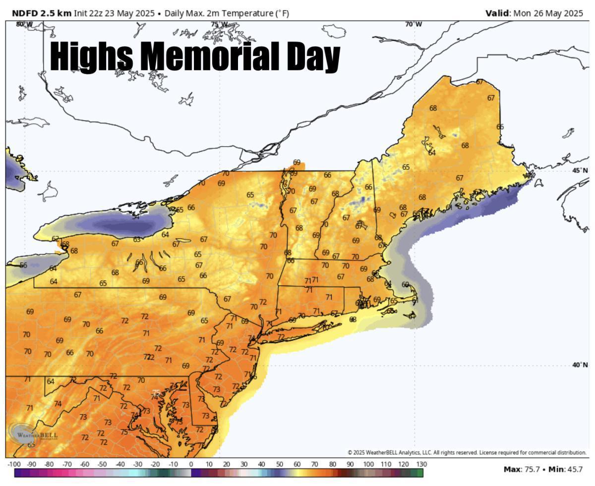 Memorial Day Weekend forecast 