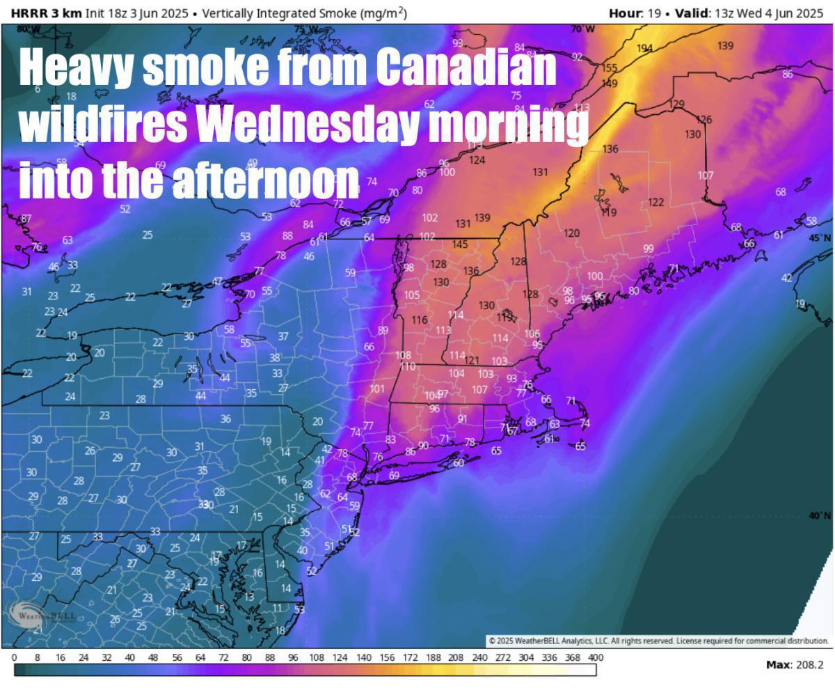 Summer heat arrives Wednesday and Thursday but smoky skies Wednesday