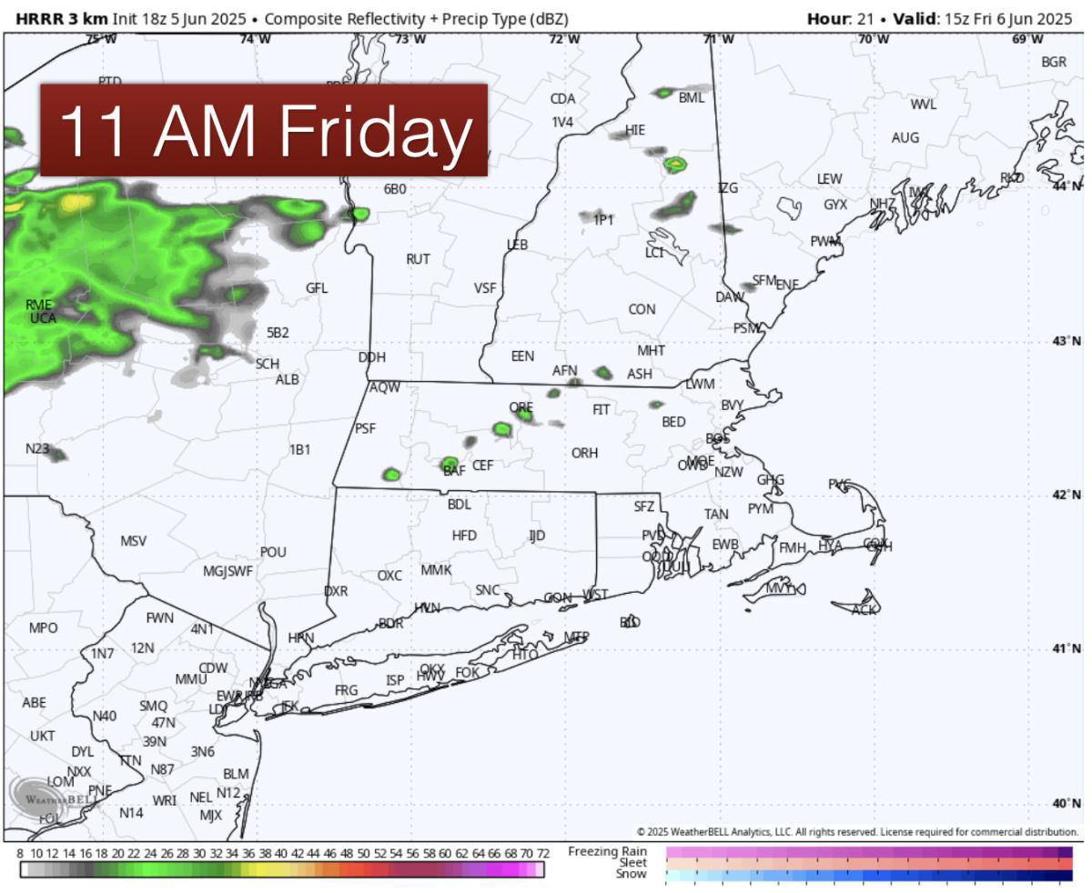 Storms expected Friday afternoon-evening to bring pockets of flooding. Rainy Saturday