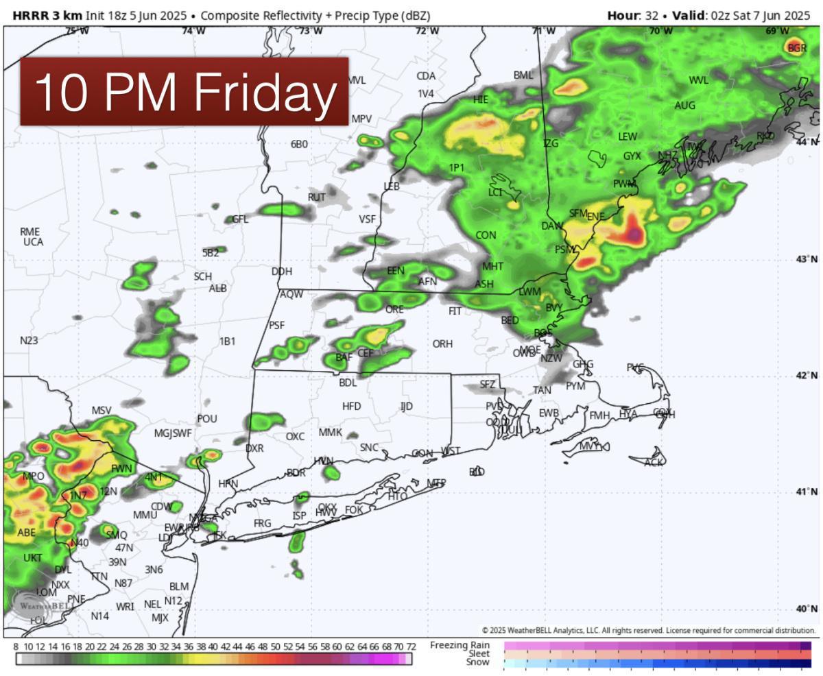 Storms expected Friday afternoon-evening to bring pockets of flooding. Rainy Saturday