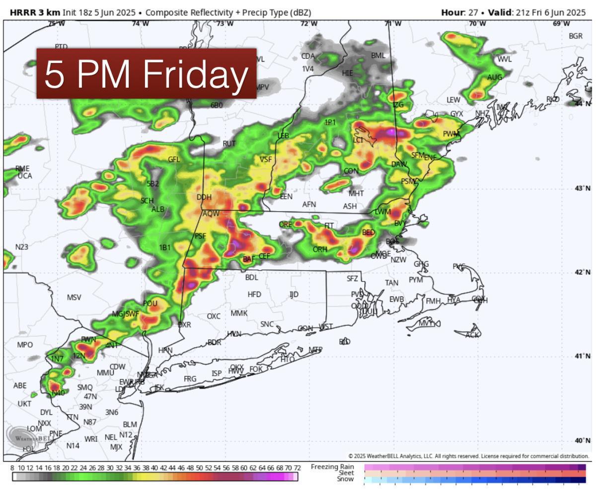 Storms expected Friday afternoon-evening to bring pockets of flooding. Rainy Saturday