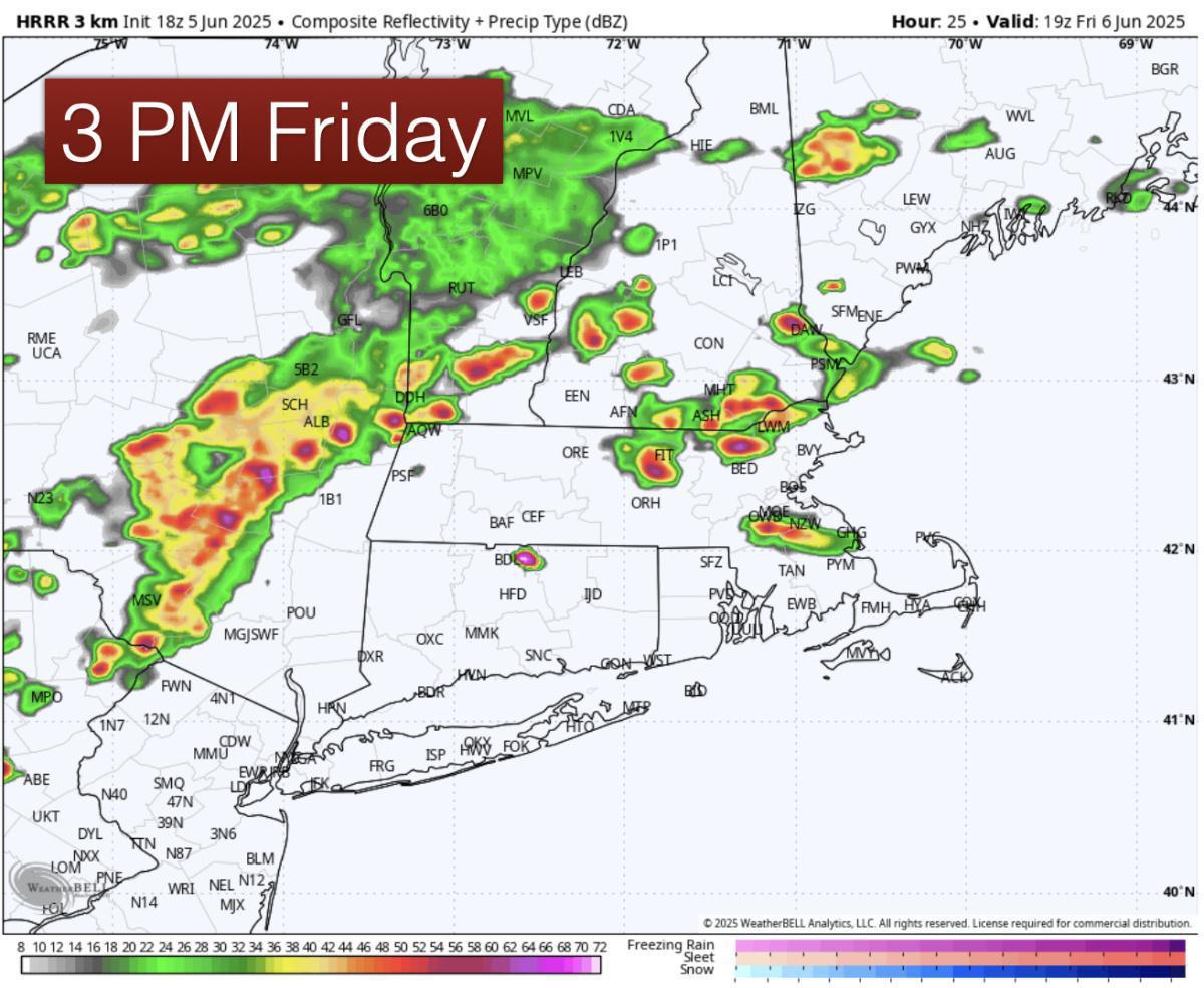 Storms expected Friday afternoon-evening to bring pockets of flooding. Rainy Saturday
