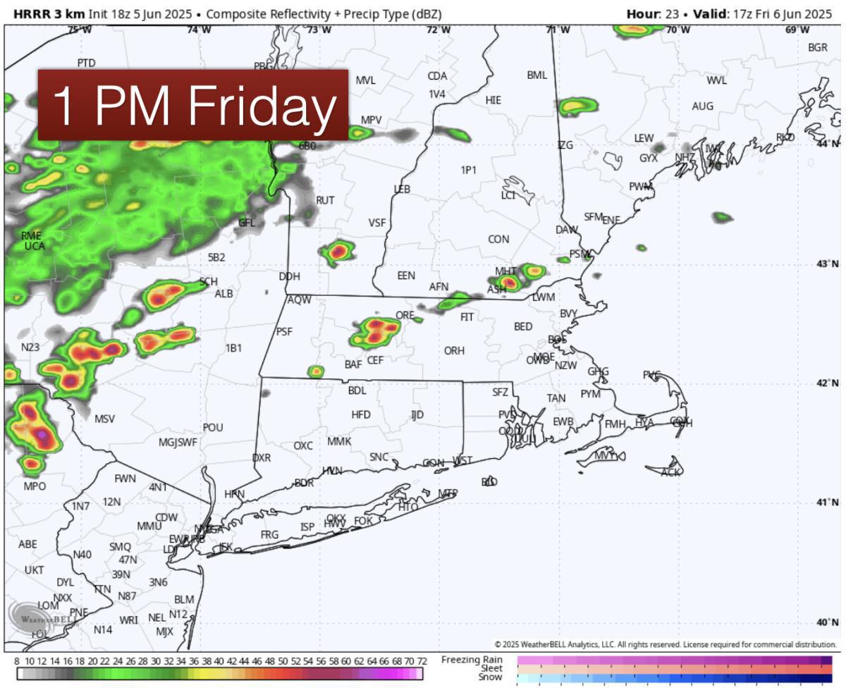 Storms expected Friday afternoon-evening to bring pockets of flooding. Rainy Saturday