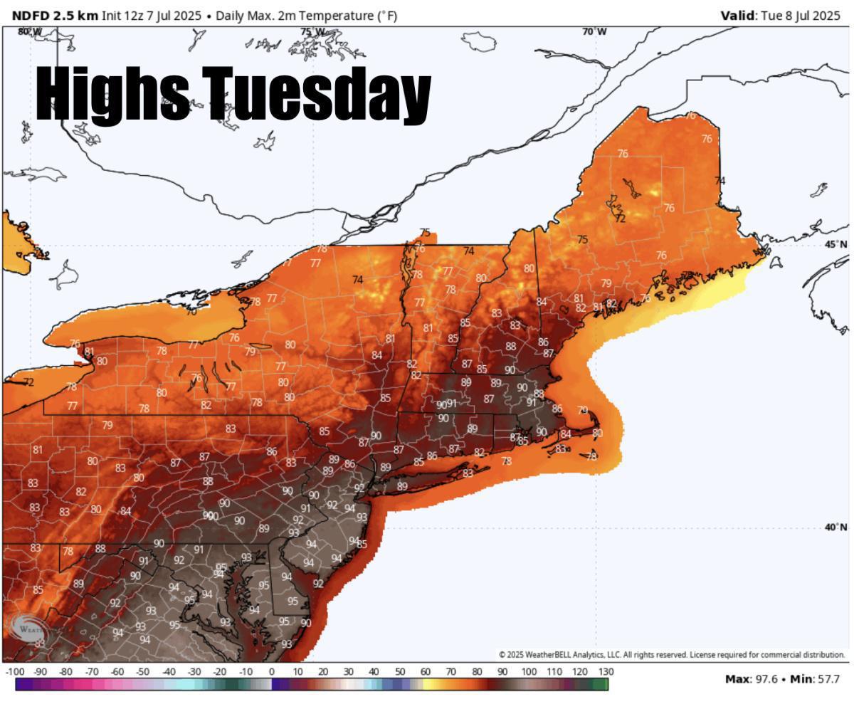 A HOT start to the week with thunderstorms in the forecast 