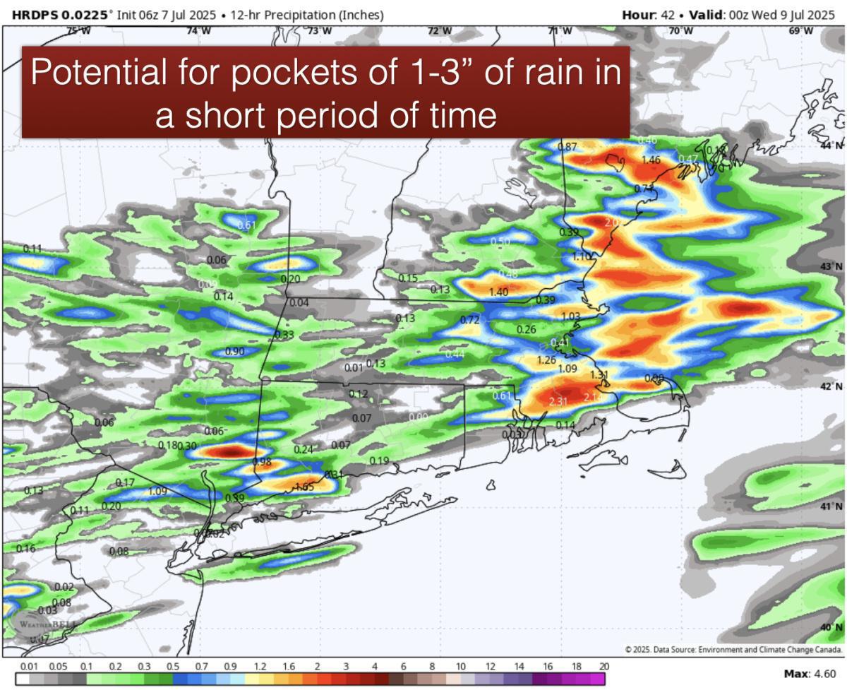 A HOT start to the week with thunderstorms in the forecast 