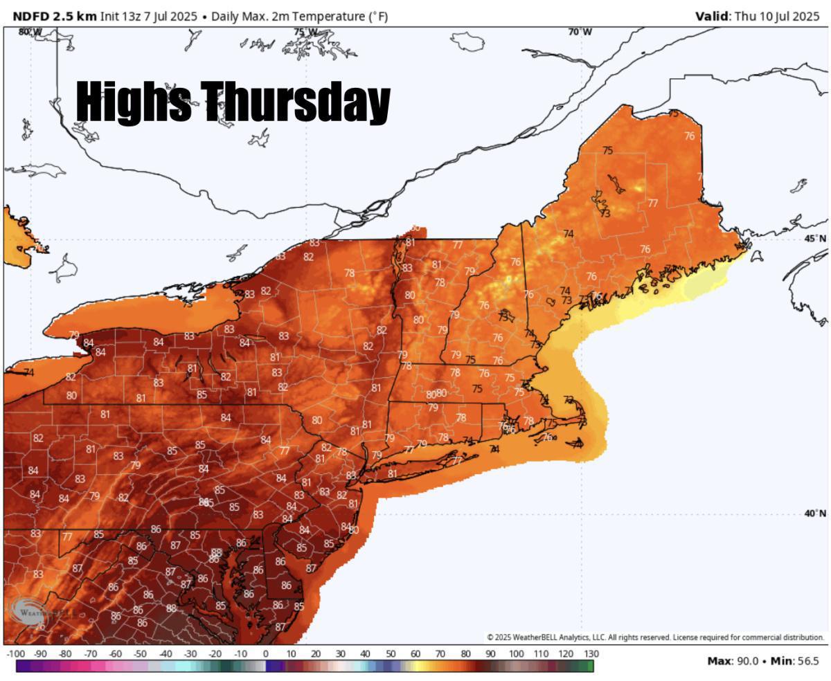 A HOT start to the week with thunderstorms in the forecast 