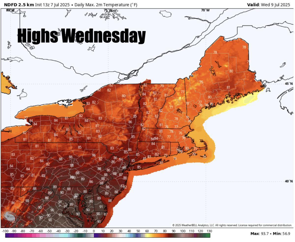 A HOT start to the week with thunderstorms in the forecast 