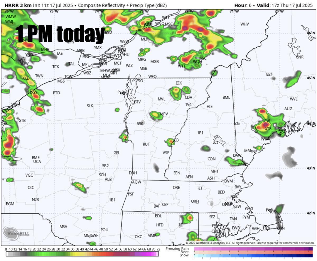 Severe weather expected today across Northern New England. Low risk for a tornado 