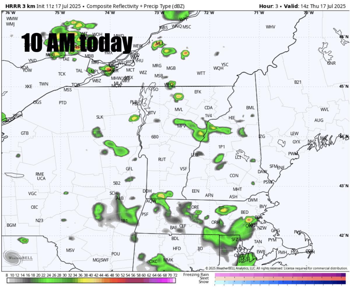 Severe weather expected today across Northern New England. Low risk for a tornado 