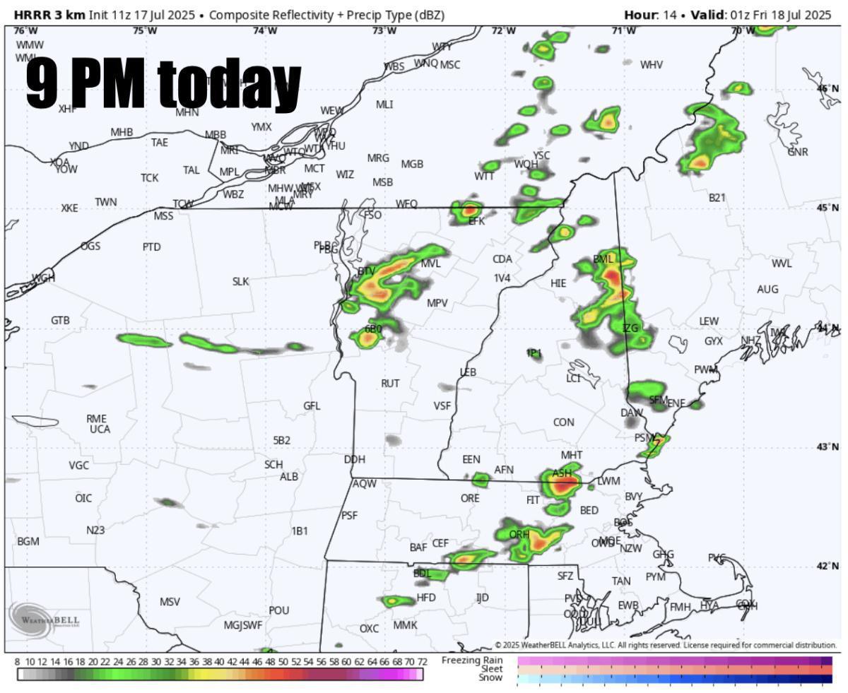 Severe weather expected today across Northern New England. Low risk for a tornado 