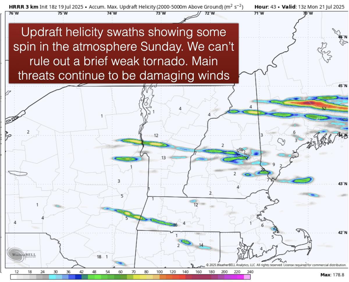 Severe storms expected Sunday! Damaging winds the main threat with hail, torrential rain and a small chance for an isolated tornado 