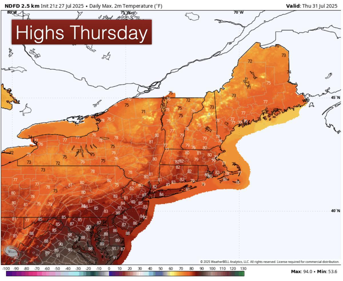 Significant Summer heat to kick off the week!