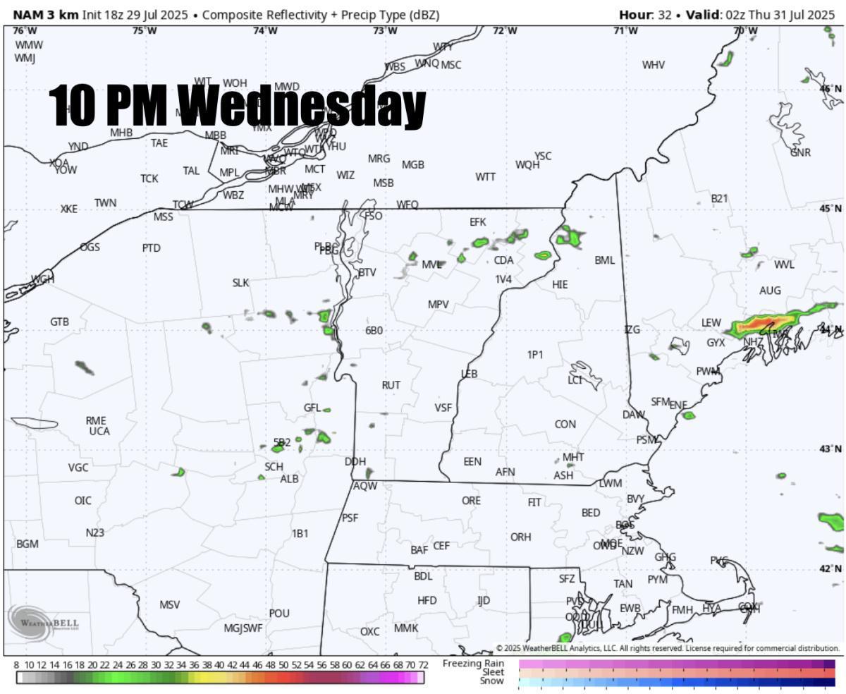 Scattered storms on the way Wednesday with one more hot day across SNE