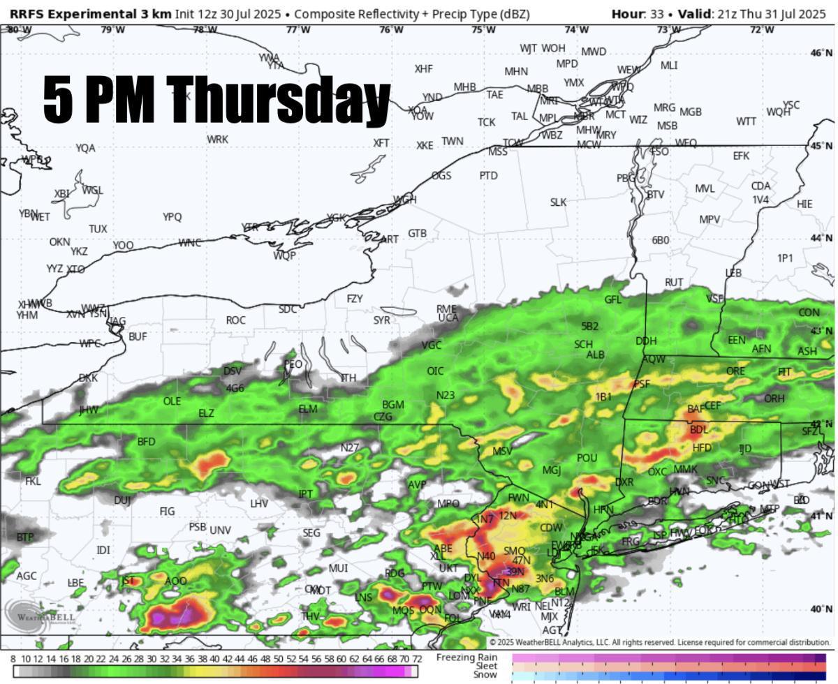 POCKETS OF MAJOR FLASH FLOODING EXPECTED ACROSS NJ, NE PA- MID ATLANTIC ON THURSDAY. SOME FLOODING ACROSS WESTERN SNE