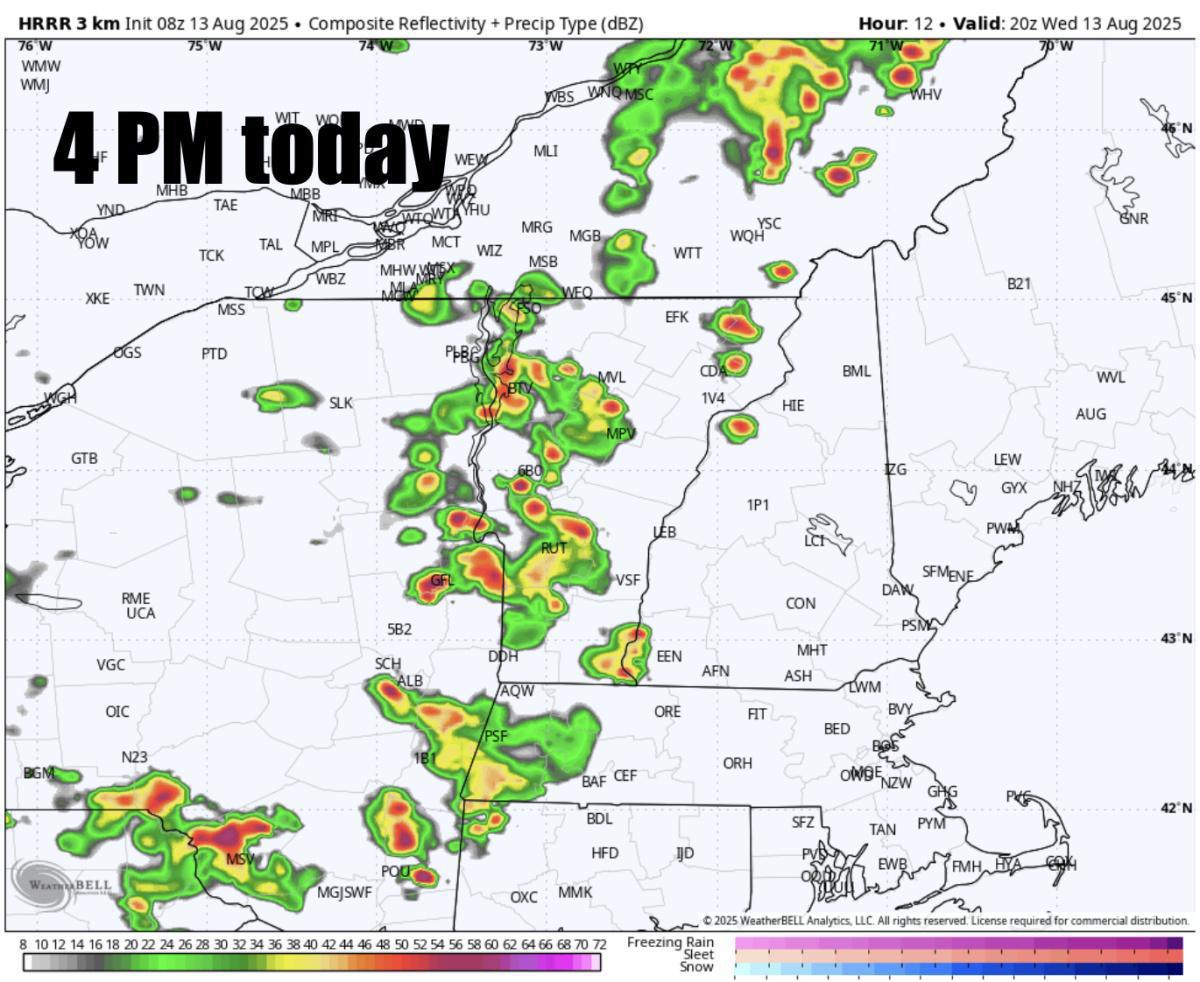Storms and downpours developing throughout the day today! (Wednesday)