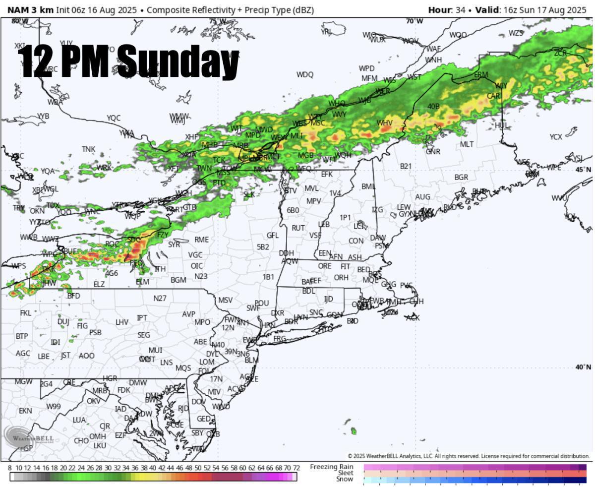 A sunny Saturday with some late day showers for Sunday 