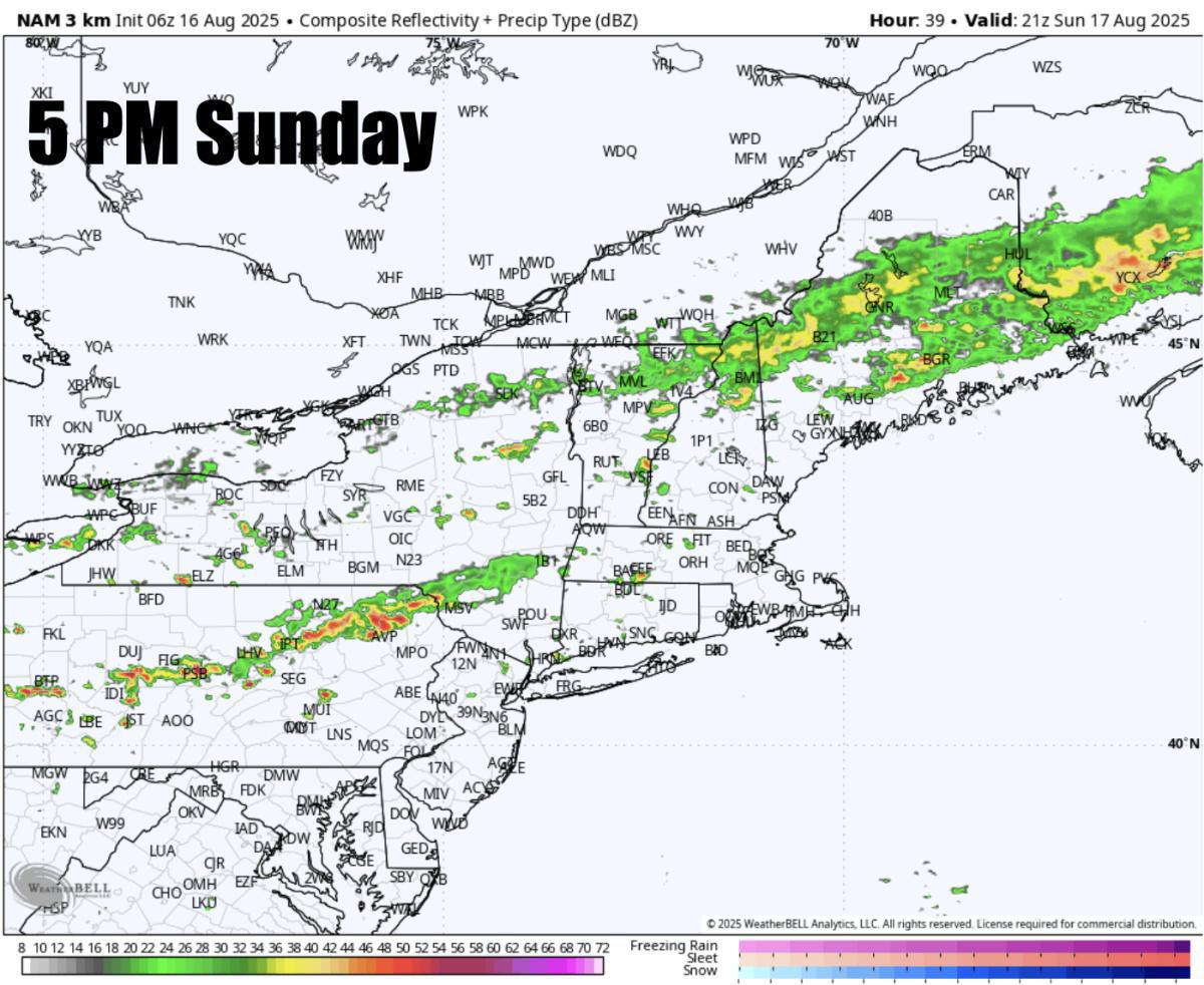 A sunny Saturday with some late day showers for Sunday 