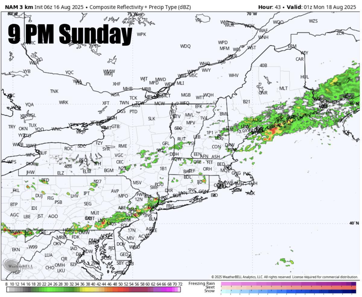 A sunny Saturday with some late day showers for Sunday 