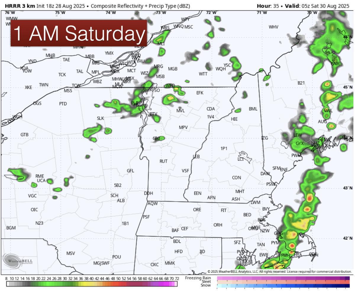 Scattered heavy downpours on the way Friday. Mainly non-severe 