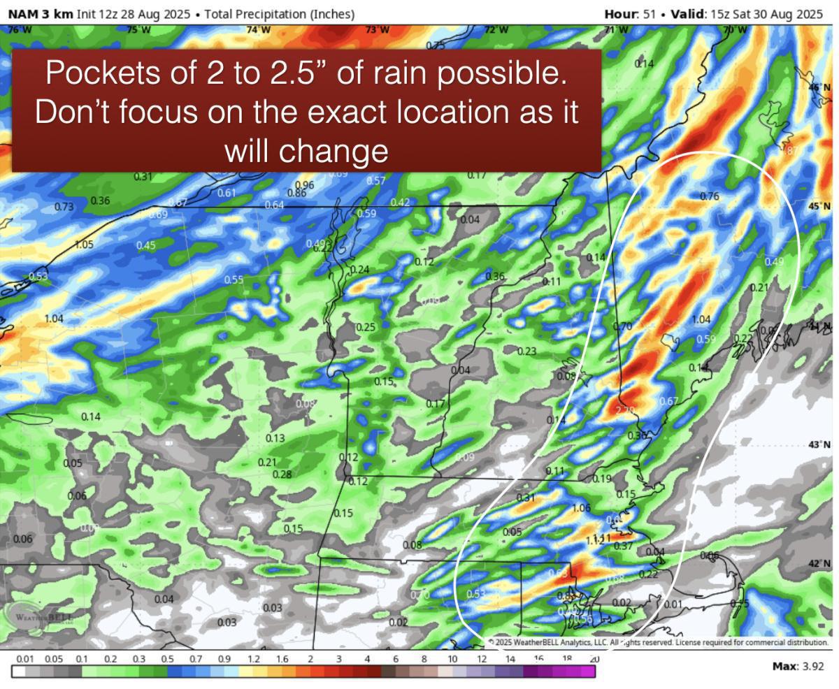 Scattered heavy downpours on the way Friday. Mainly non-severe 