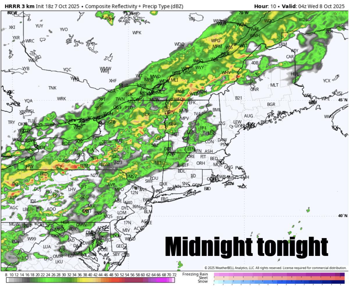 Rain on the way Wednesday, Widespread frost and freeze Thursday night, Friday morning 