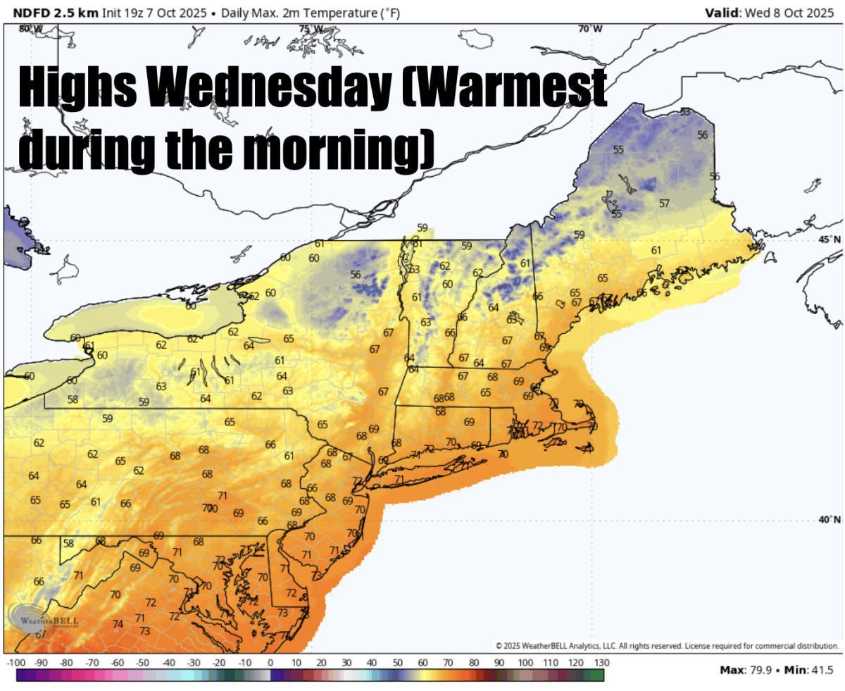 Rain on the way Wednesday, Widespread frost and freeze Thursday night, Friday morning 