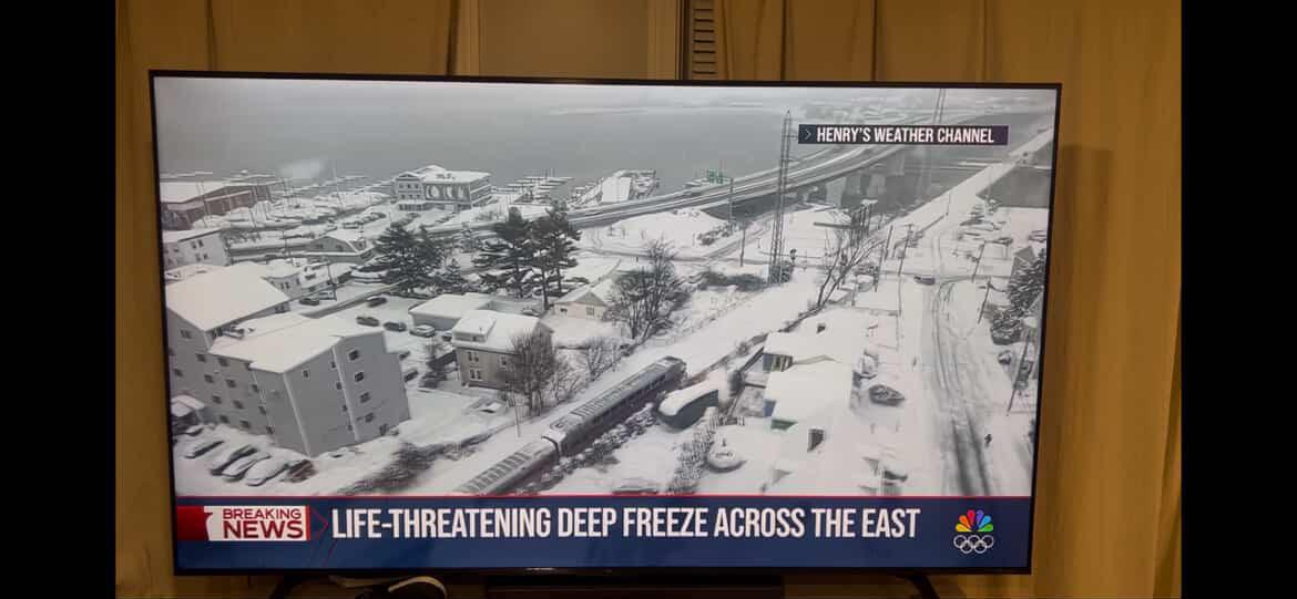 Footage from the storm today across Beverly, MA shown on NBC NEWS 