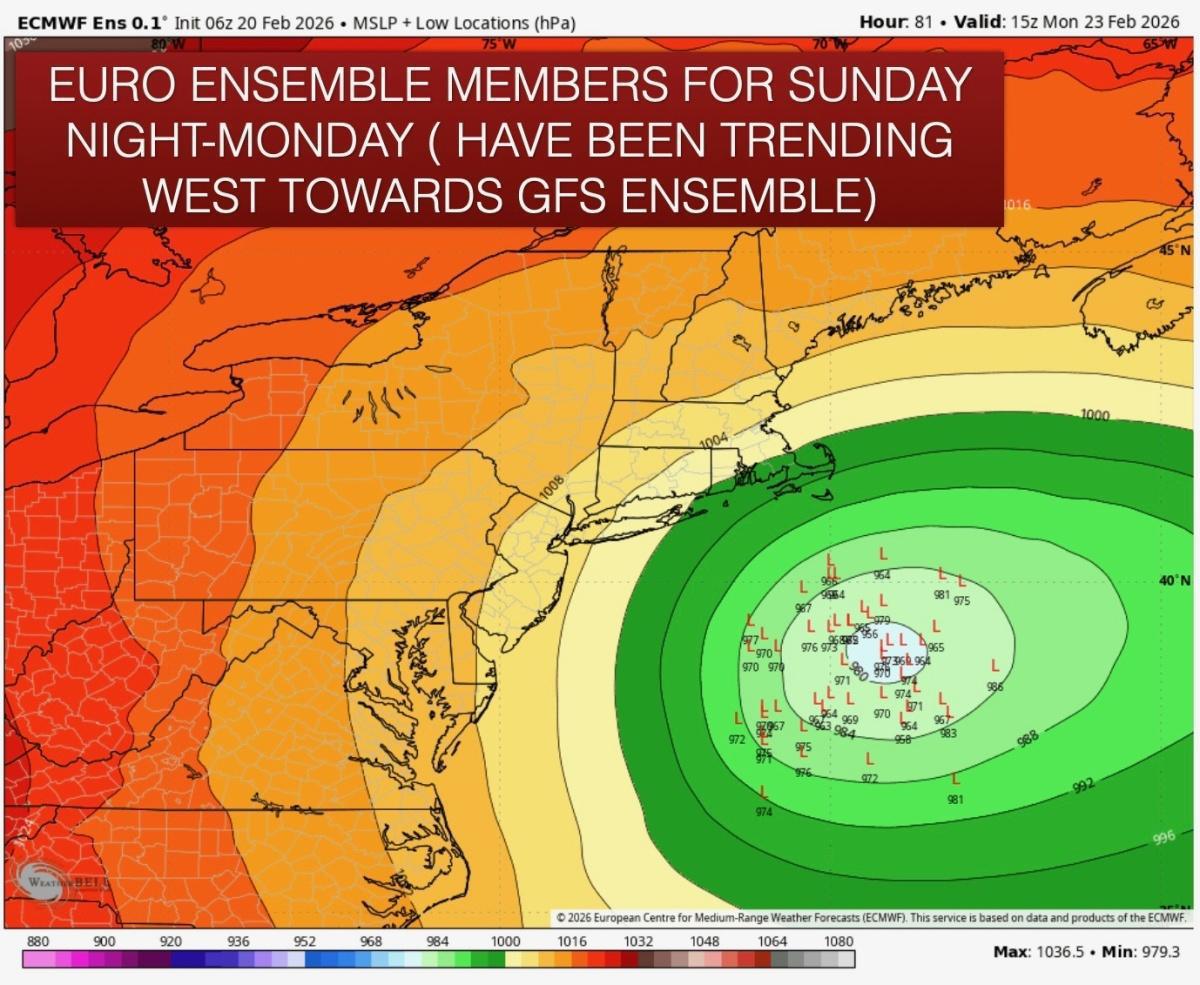 CONFIDENCE INCREASING FOR A MAJOR IMPACT NOR'EASTER SUNDAY NIGHT INTO MONDAY FOR SOUTHEASTERN SNE CONFIDENCE INCREASING FOR A MAJOR IMPACT NOR'EASTER SUNDAY NIGHT INTO MONDAY FOR SOUTHEASTERN SNE