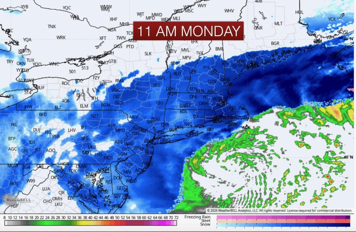 BREAKING! A MAJOR NOR'EASTER IS SET TO SLAM SOUTHERN NEW ENGLAND SUNDAY NIGHT INTO MONDAY WITH DAMAGING WINDS, 1-2 FEET OF SNOW, POWER OUTAGES!