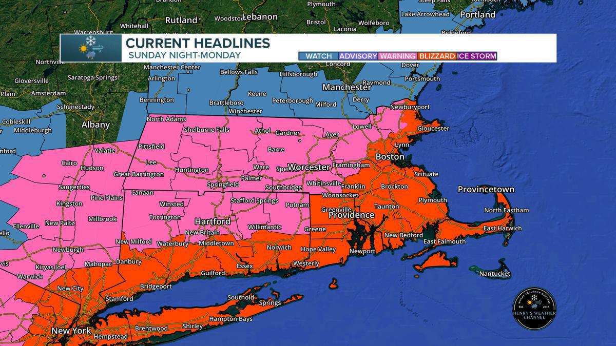 BREAKING! A MAJOR NOR'EASTER IS SET TO SLAM SOUTHERN NEW ENGLAND SUNDAY NIGHT INTO MONDAY WITH DAMAGING WINDS, 1-2 FEET OF SNOW, POWER OUTAGES!