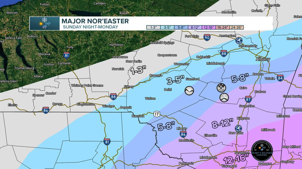 BREAKING! A MAJOR NOR'EASTER IS SET TO SLAM SOUTHERN NEW ENGLAND SUNDAY NIGHT INTO MONDAY WITH DAMAGING WINDS, 1-2 FEET OF SNOW, POWER OUTAGES!