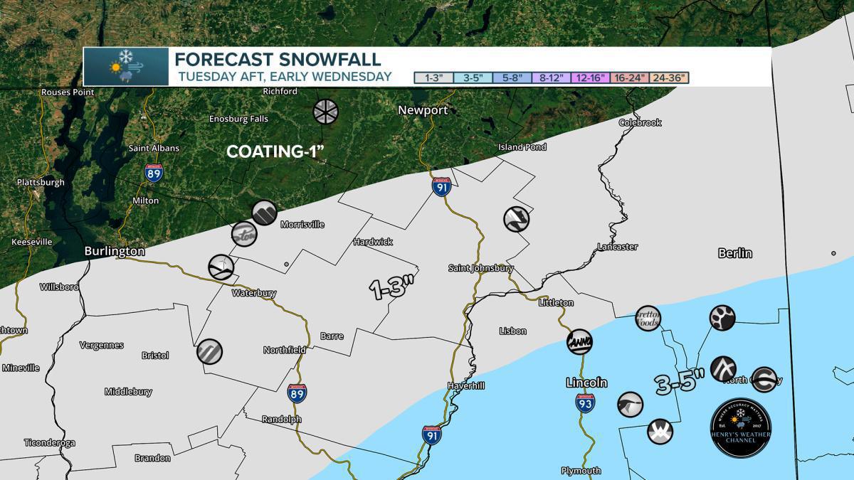 ACCUMULATING SNOW ON THE WAY TUESDAY! A SLIPPERY AFTERNOON-EVENING COMMUTE COMING!