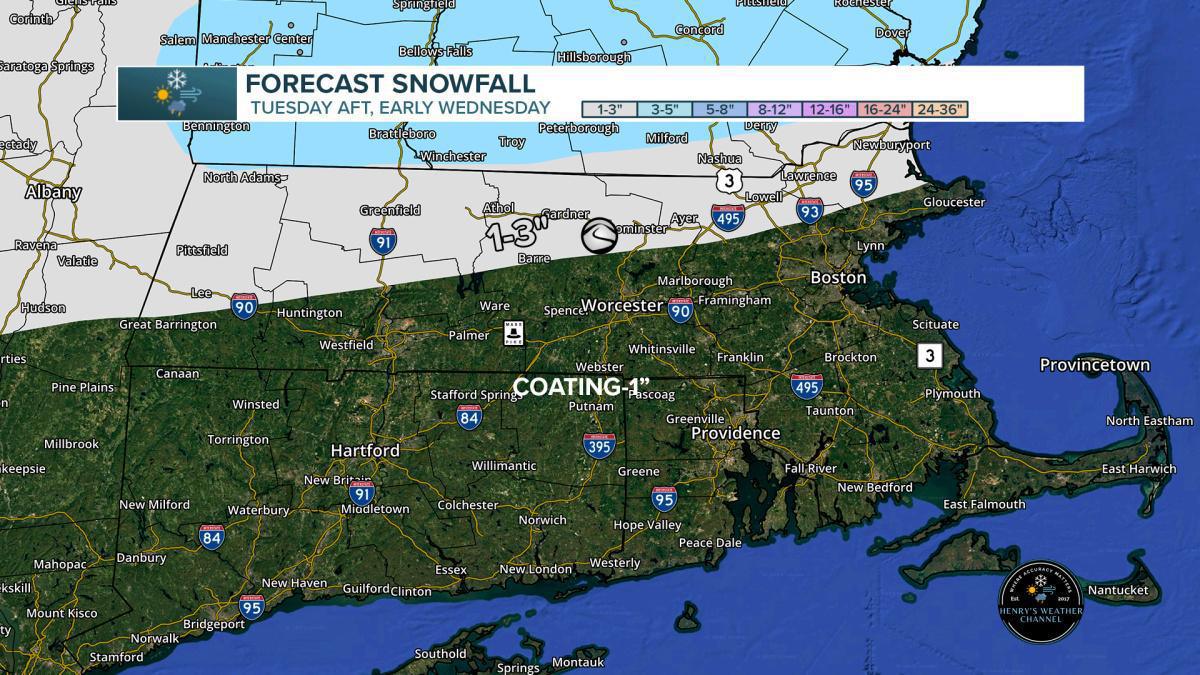ACCUMULATING SNOW ON THE WAY TUESDAY! A SLIPPERY AFTERNOON-EVENING COMMUTE COMING!