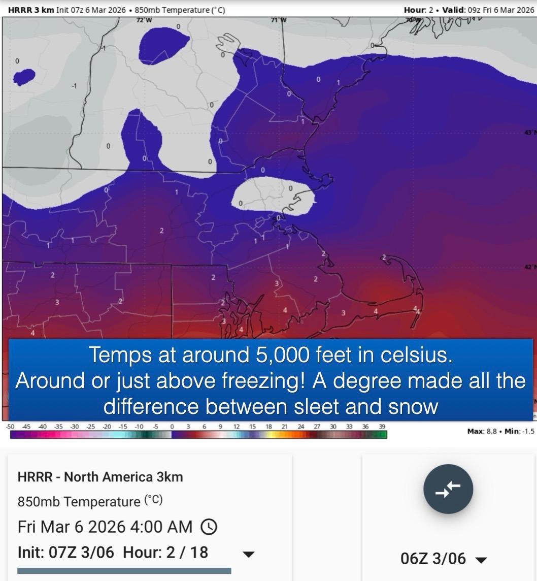 YOU ARE WAKING UP TO MORE SLEET THAN SNOW THIS MORNING!