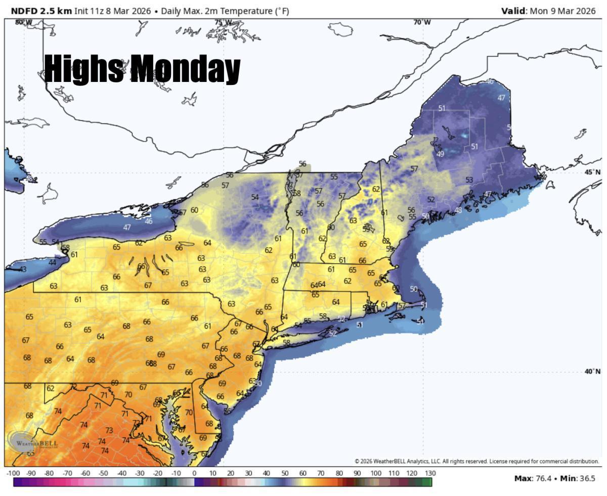 Feeling like spring for the next several days! Lots of snow melt 