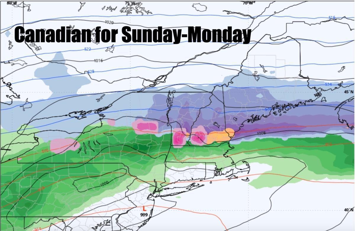 Accumulating snow across Northern New England on Friday. Watching the potential for a winter storm Sunday-Monday Accumulating snow across Northern New England on Friday. Watching the potential for a winter storm Sunday-Monday