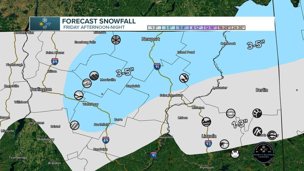 Accumulating snow across Northern New England on Friday. Watching the potential for a winter storm Sunday-Monday Accumulating snow across Northern New England on Friday. Watching the potential for a winter storm Sunday-Monday